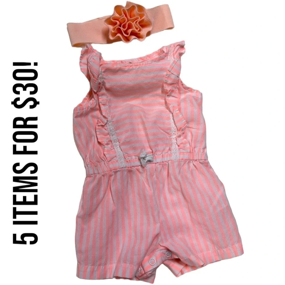 5/$30 Carter’s 0-3m Baby Girl Romper & headpiece​